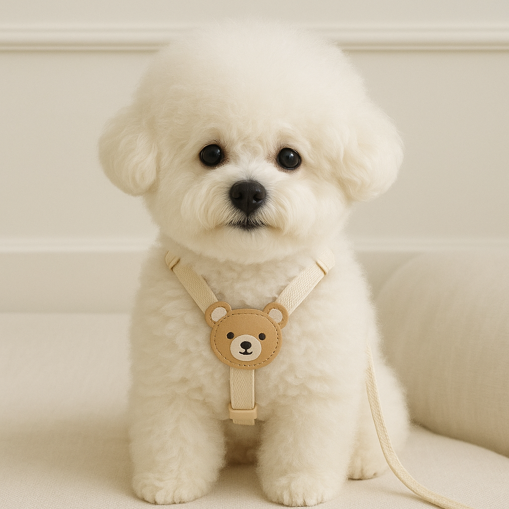 Teddy Bear Dog Harness & Leash Set – XS, S, M