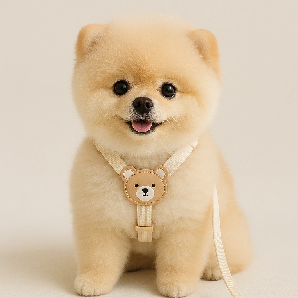 Teddy Bear Dog Harness & Leash Set – XS, S, M