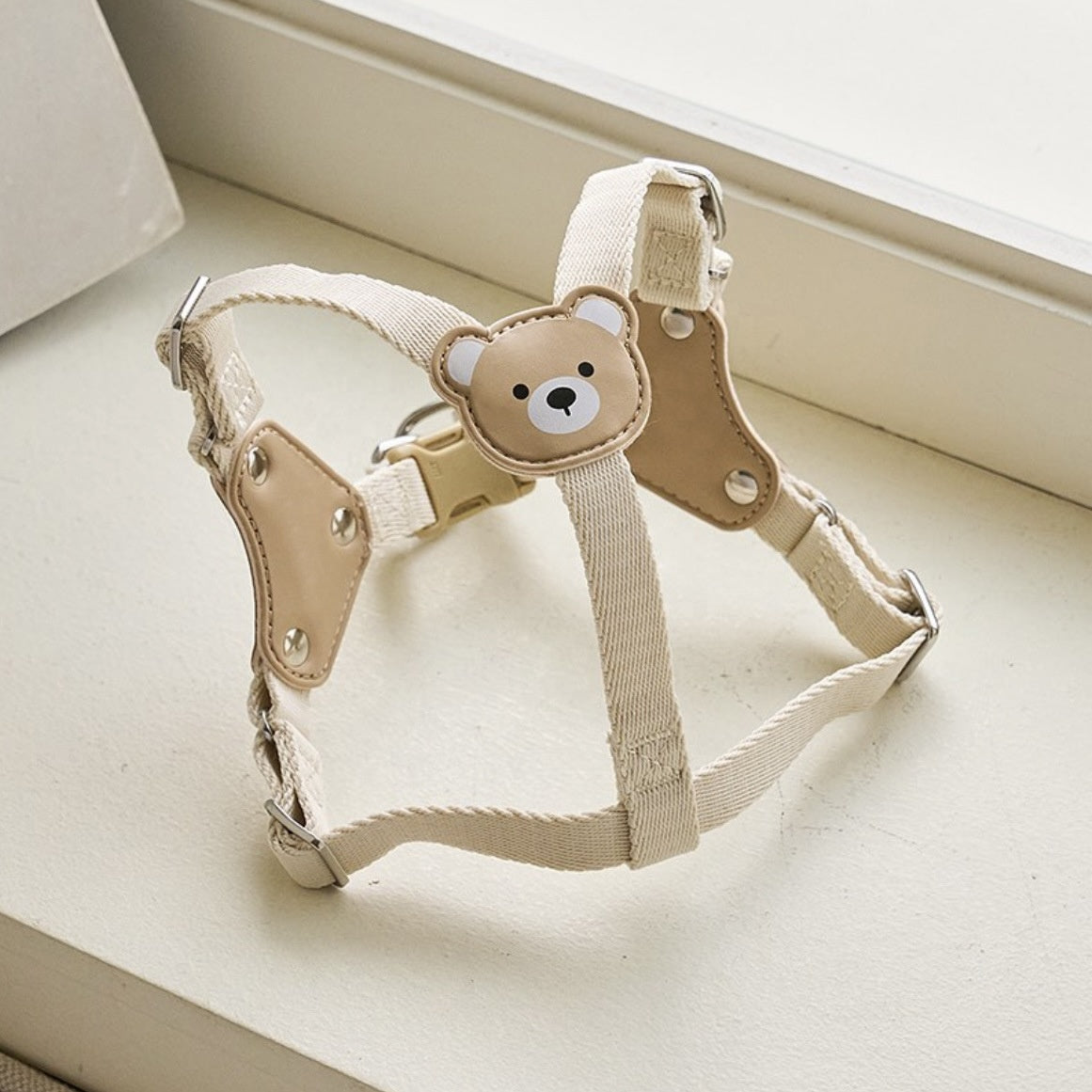 Teddy Bear Dog Harness & Leash Set – XS, S, M
